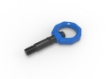 Picture of aFe Control Rear Tow Hook Blue 20-21 Toyota GR Supra A90