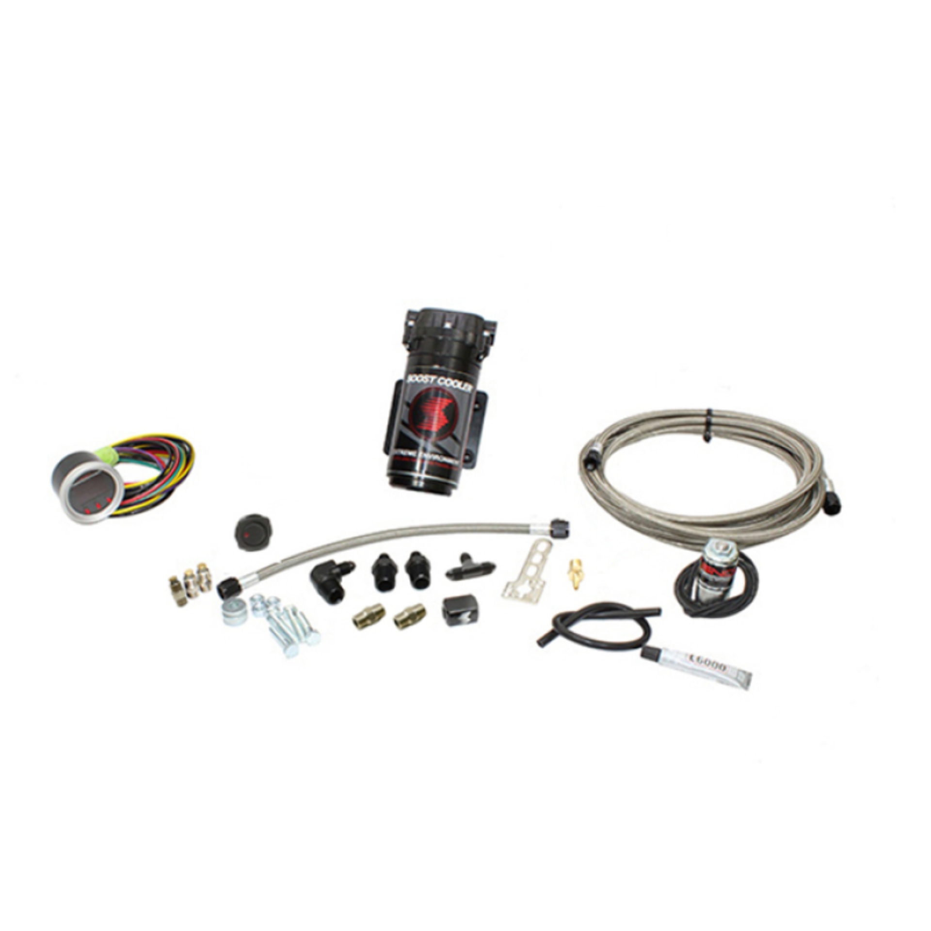 Picture of Snow Performance Cummins Stg 2 Bst Cooler Water Injection Kit SS Brded Line-4AN Fittings w-o Tank