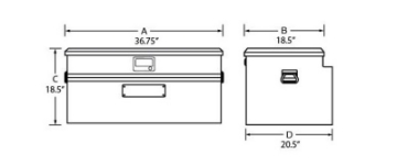 Picture of Tradesman Aluminum Flush Mount Truck Tool Box 36in- - Brite