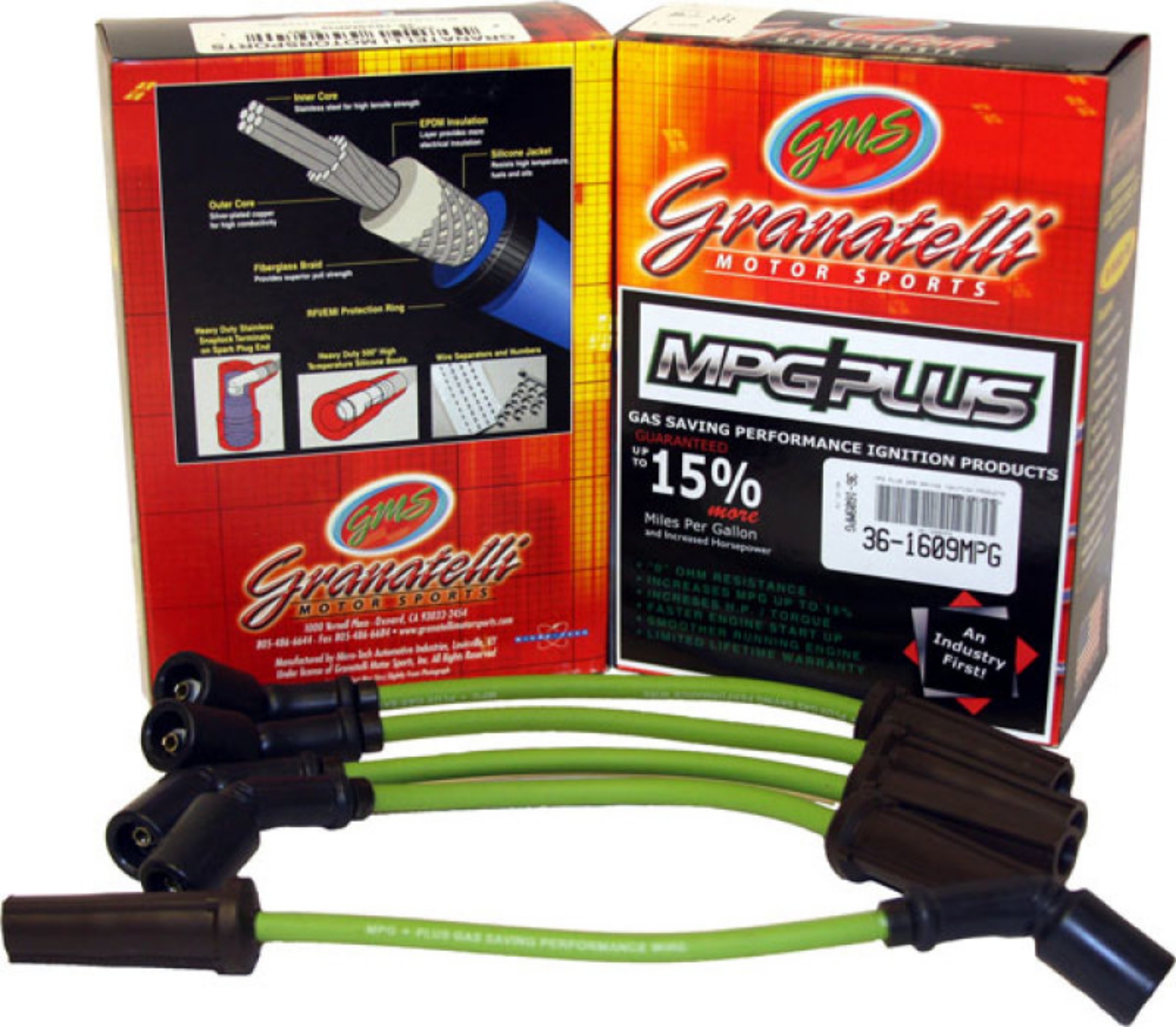 Picture of Granatelli 00-03 Ford Excursion 10Cyl 6-8L MPG Plus Ignition Wires Coil On Plug Connector Kit