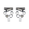 Picture of Granatelli 2-25in Aluminized Mild Steel Manual Dual Exhaust Cutout w-Slip Fit & Band Clamps