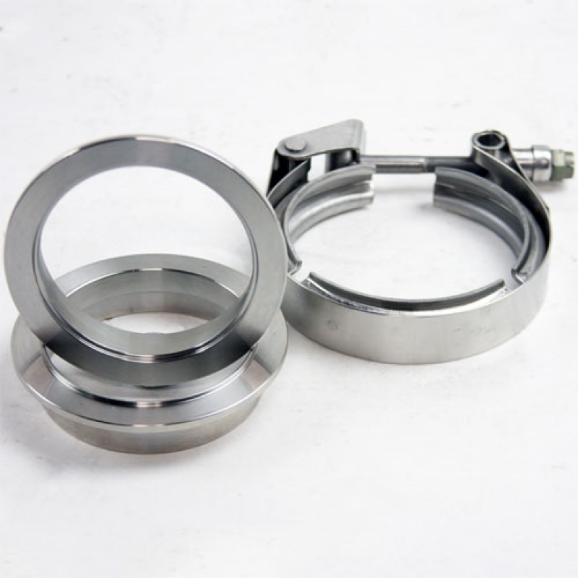 Picture of Granatelli 2-25in Mild Steel Mating Male to Female Flanges w-V-Band Clamp