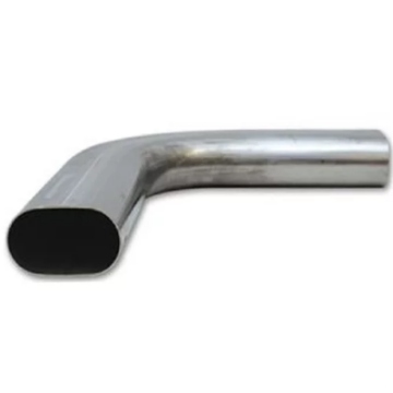 Picture of Granatelli 3in Oval Stainless Steel Horizontal 90 Deg Bend 4-5in Bend Radius Tubing