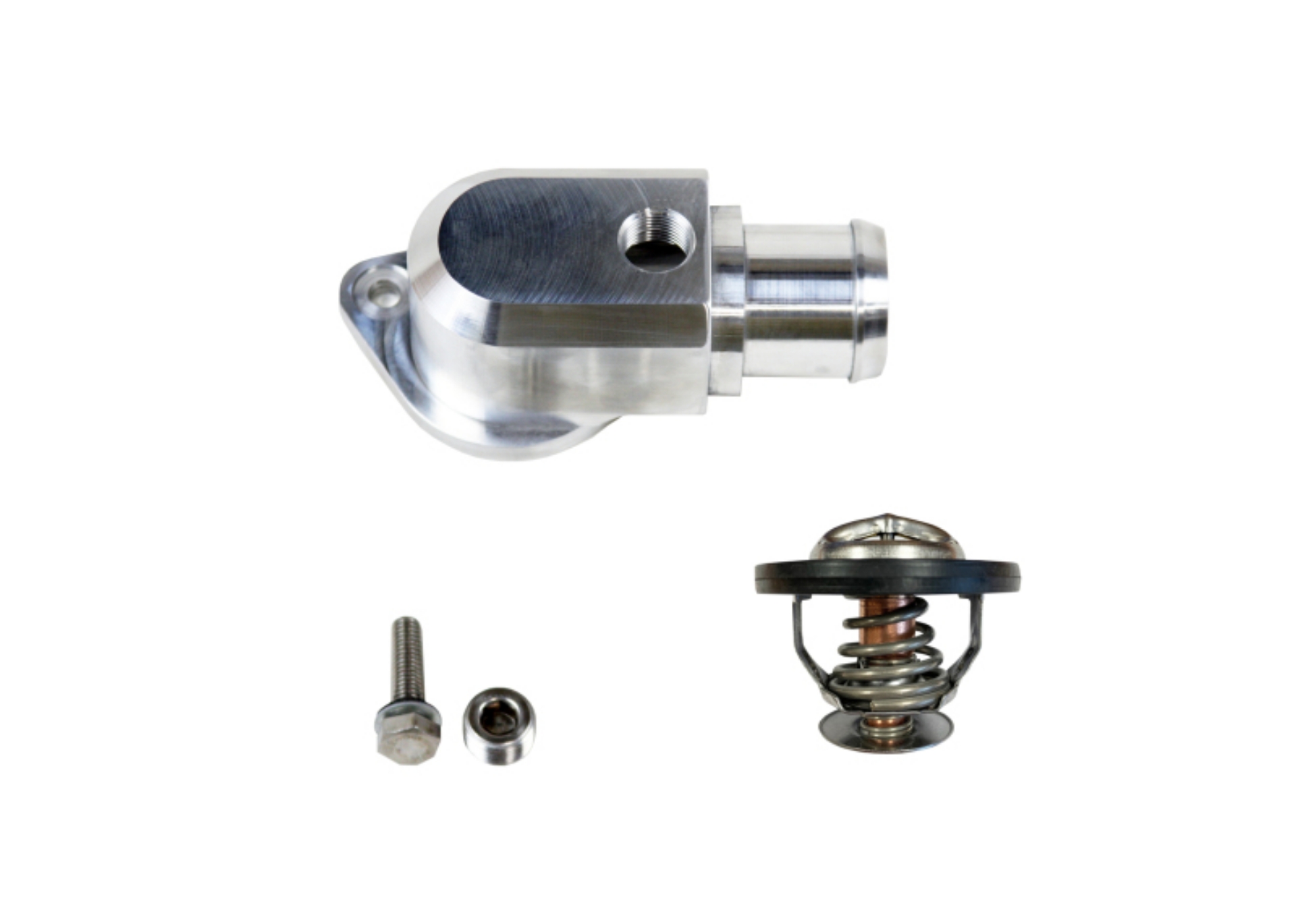 Picture of Granatelli 18-19 Jeep Trackhawk Billet Thermostat Housing w-160 Deg Thermostat