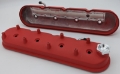 Picture of Granatelli 96-22 GM LS Tall Valve Cover w-Integral Angled Coil Mounts - Red Wrinkle Pair