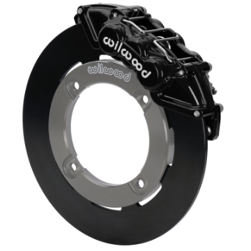 Picture of Wilwood 19-22 Honda Talon 1000 Black 6-Piston Front Kit 11-25in - Plain Face Steel Rotors