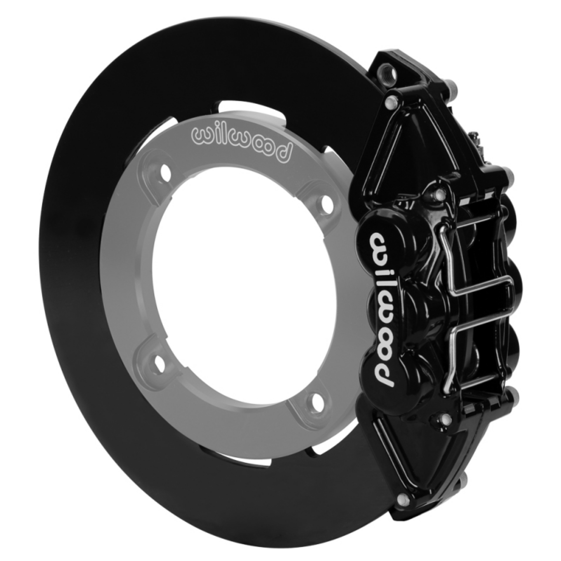 Picture of Wilwood 19-22 Honda Talon 1000 Black 4-Piston Rear Kit 11-25in - Plain Face Steel Rotors