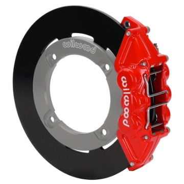 Picture of Wilwood 19-22 Honda Talon 1000 Red 4-Piston Rear Kit 11-25in - Plain Face Steel Rotors