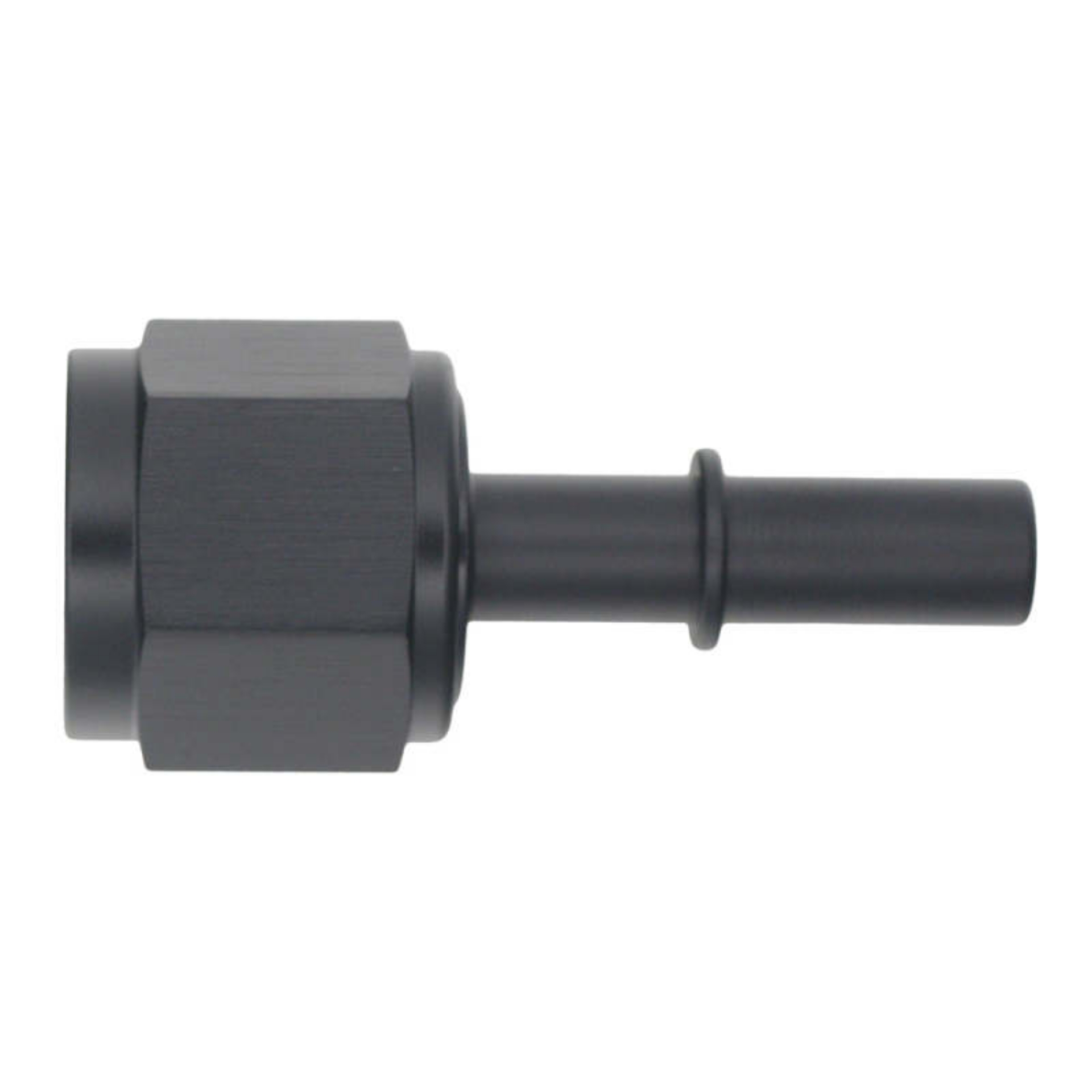 Picture of DeatschWerks 10AN Female Flare Swivel to 3-8in Male EFI Quick Disconnect - Anodized Matte Black