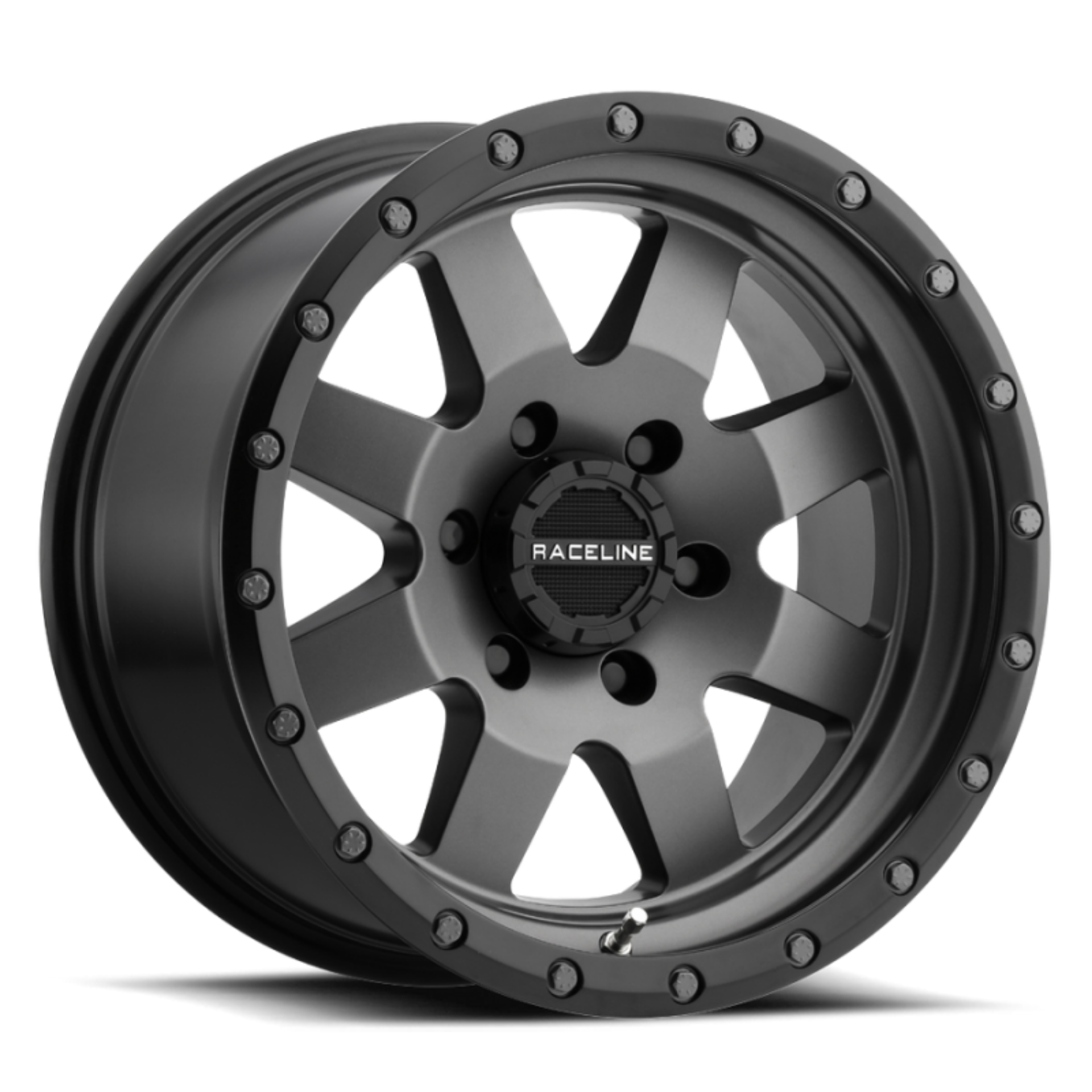 Picture of Raceline 935G Defender 17x9in - 5x139-7 BP - -12mm Offset - 107-95mm Bore - Gunmetal Wheel