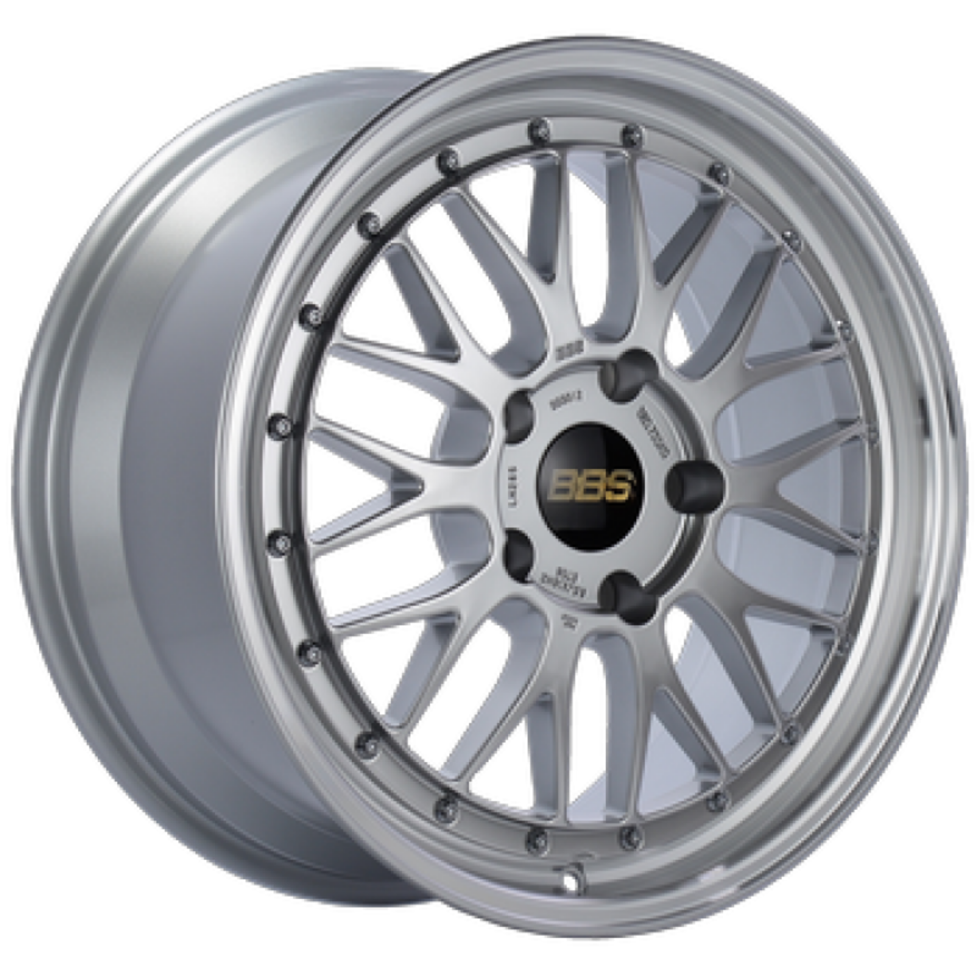 Picture of BBS LM 18x8 5x114-3 ET40 Diamond Silver Center Diamond Cut Lip Wheel - 82mm PFS-Clip Required