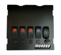 Picture of Moroso 99-04 Mazda Miata NB Radio-HVAC Pocket Block Off Plate With Switches