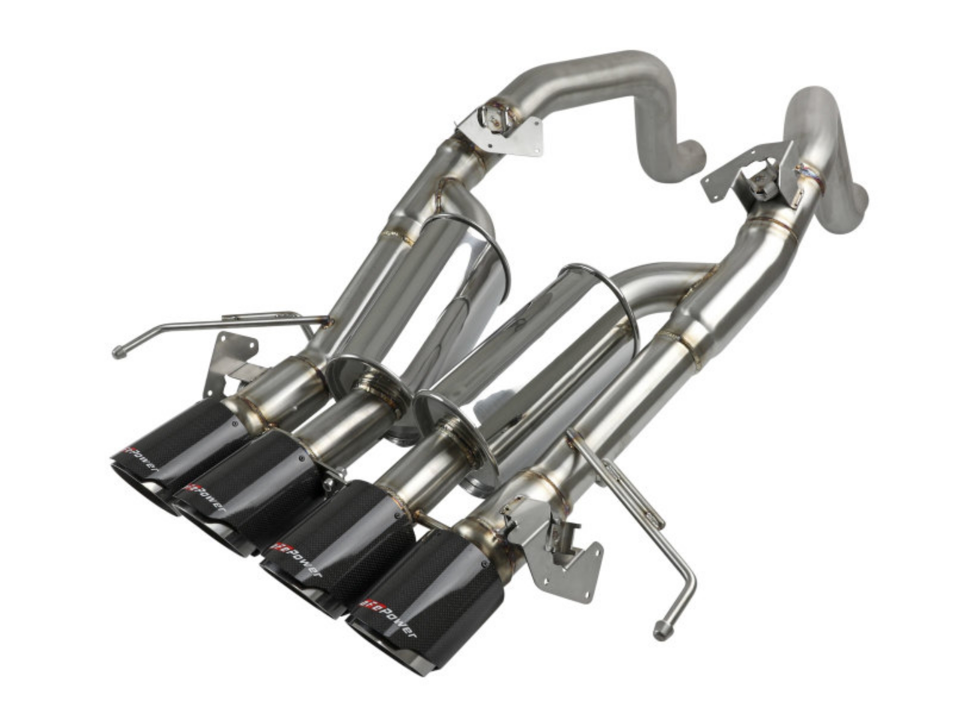 Picture of aFe MACH Force-Xp Axle-Back Exhaust System w- Carbon Fiber Tips Chevrolet Corvette C7 14-19 6-2L