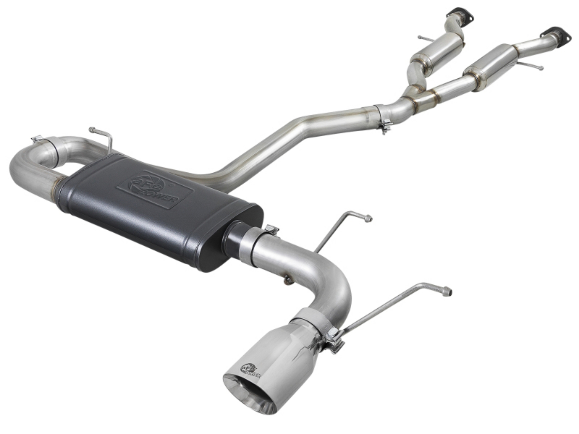 Picture of aFe Large Bore HD 3in 304 SS Cat-Back Exhaust w- Polished Tips 14-19 Jeep Grand Cherokee V6-3-6L