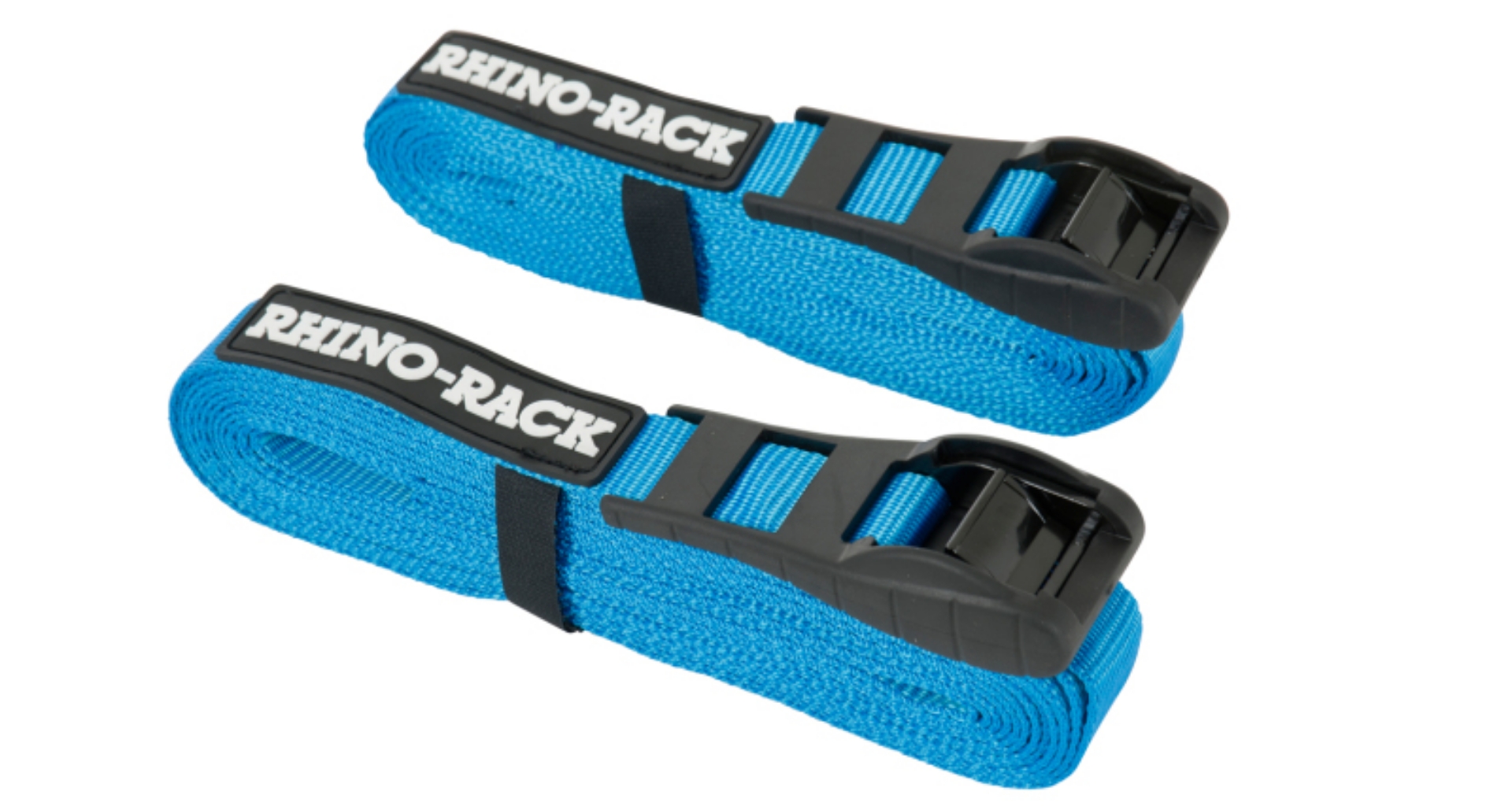 Picture of Rhino-Rack Rapid Tie Down Straps w-Buckle Protector - 5-5m-18ft - Pair - Blue