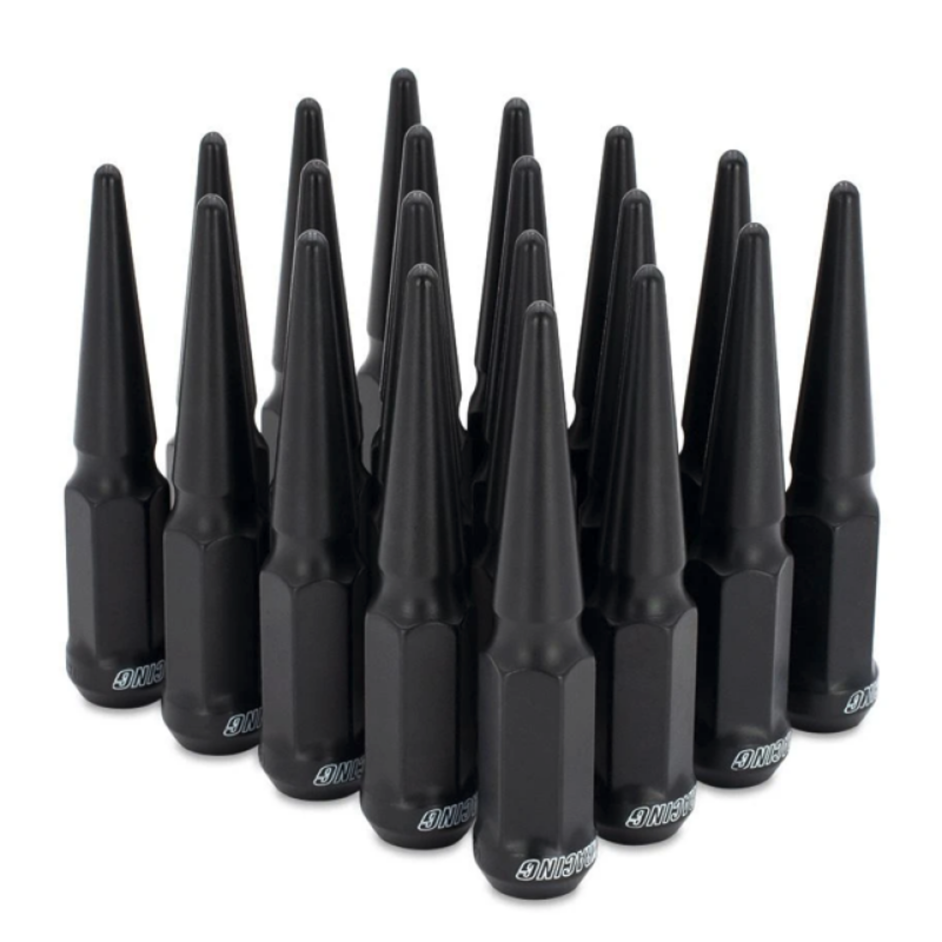 Picture of BLOX Racing Spike Forged Lug Nuts - Flat Black 14 x 1-50mm - Set of 20