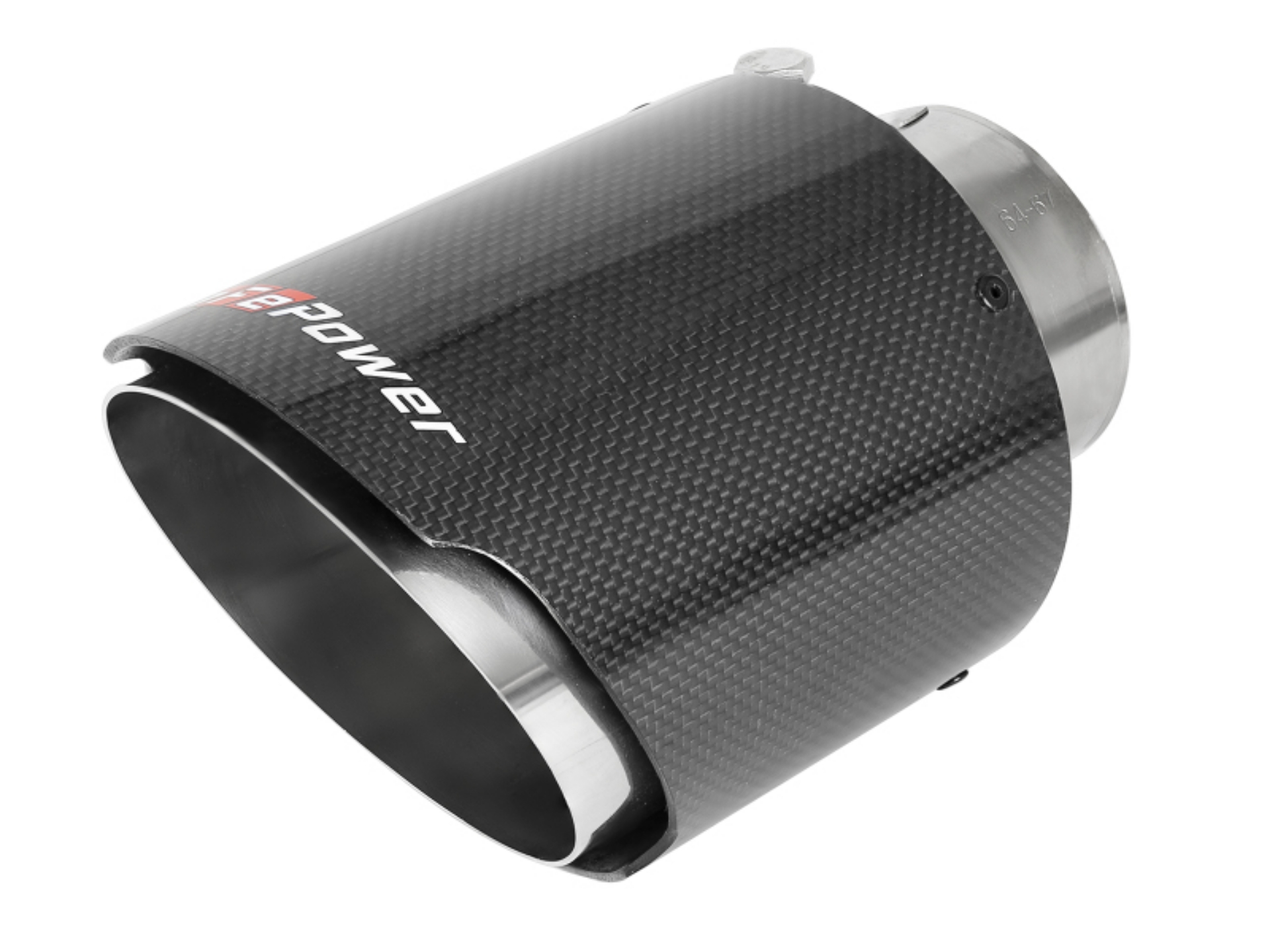 Picture of aFe MACH Force-Xp 304 SS Clamp-On Exhaust Tip 2-5in- Inlet - 4-5in- Outlet - 7in- L - Carbon Fiber