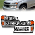 Picture of ANZO 04-12 GM Colorado-Canyon-I-Series Crystal Headlights - w- Light Bar Chrome Housing 4pcs