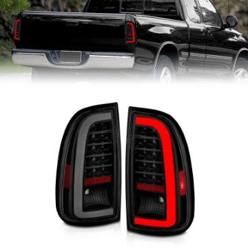 Picture of ANZO 00-06 Toyota Tundra Std- Bed-Reg Cab LED Taillights w-Light Bar Black Housing Smoke Lens