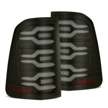 Picture of AlphaRex 19-21 Dodge Ram 1500 Luxx-Series LED Tail Lights Black w-Activ Light-Seq Signal