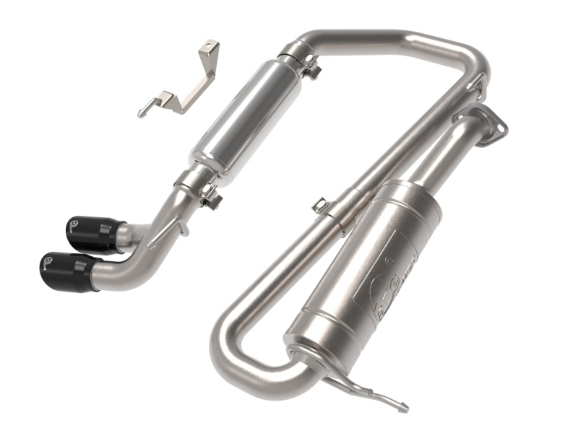 Picture of aFe 18-21 Suzuki Jimny Takeda 2-1-4in- 304 SS Cat-Back Exhaust w- Blk Tip