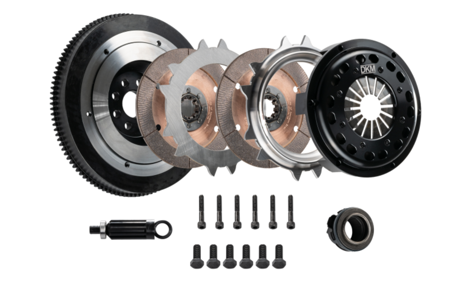 Picture of DKM Clutch 00-06 BMW M3 184mm Ceramic Twin Disc MR Clutch Kit w-Flywheel 650 ft-lbs Torque