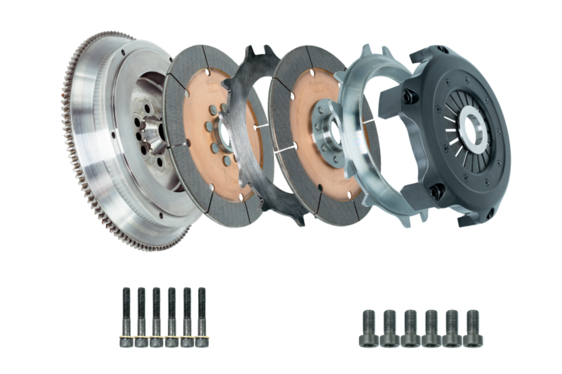 Picture of DKM Clutch 11-13 BMW 135i 215mm Ceramic Twin Disc MRX Clutch Kit w-Flywheel 850 ft-lbs Torque