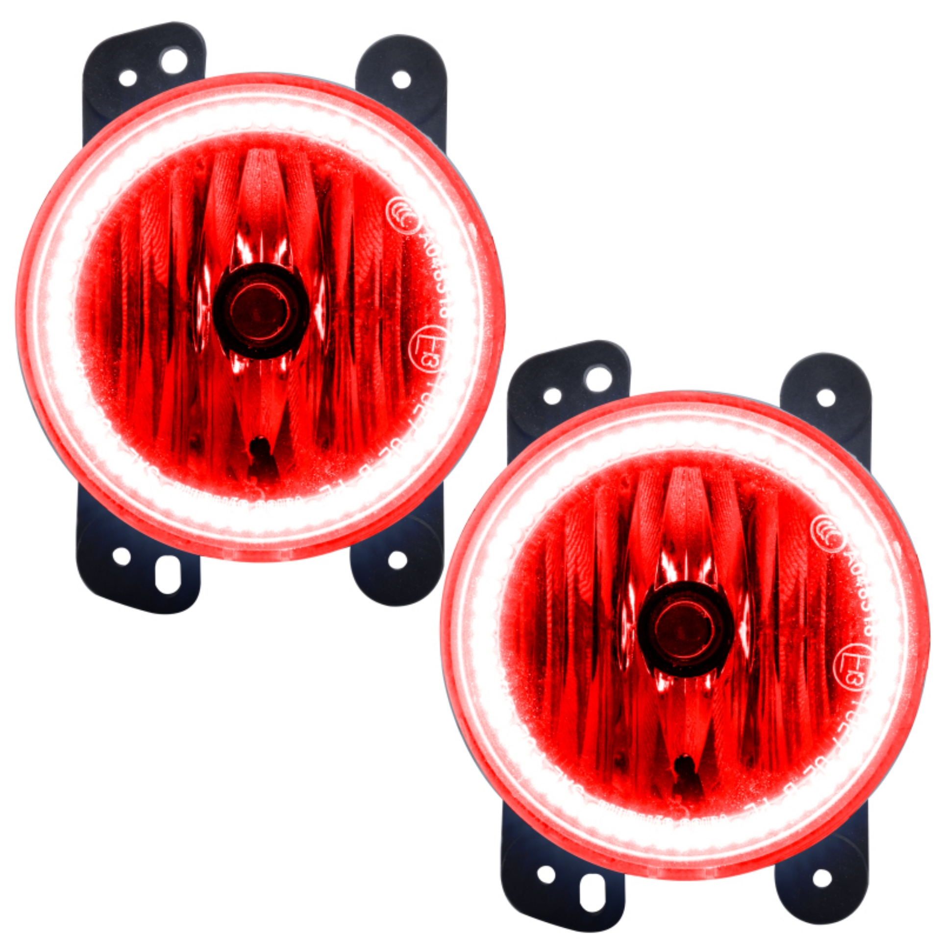 Picture of Oracle Lighting 10-15 Jeep Wrangler JK Pre-Assembled LED Halo Fog Lights -Red SEE WARRANTY