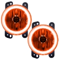 Picture of Oracle Lighting 10-15 Jeep Wrangler JK Pre-Assembled LED Halo Fog Lights -Amber SEE WARRANTY