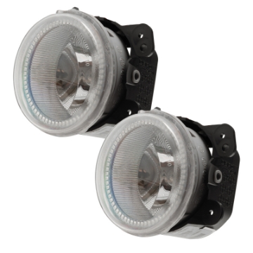 Picture of Oracle Lighting 10-15 Jeep Wrangler JK Pre-Assembled LED Halo Fog Lights -Amber SEE WARRANTY