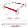 Picture of Go Rhino Universal XRS 37 3-4 Cross Rail Accessory Set - Tex- Black