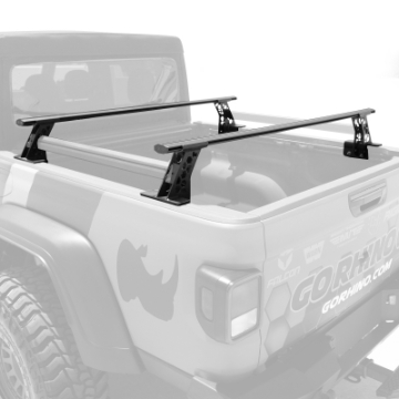 Picture of Go Rhino 15-22 Ford F-150 - 07-21 Toy- Tundra XRS Cross Bars Kit - Tex Blk Attch Tonneau Cvr T-Trk