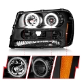 Picture of ANZO 02-09 Chevrolet Trailblazer Will Not Fit 06-09 LT Projector Headlights w-Halo Black Housing