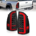 Picture of ANZO 05-15 Toyota Tacoma Full LED Tail Lights w-Light Bar Sequential Black Housing Clear Lens