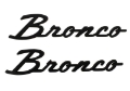 Picture of Ford Racing 2021+ Bronco Classic Script Fender Badges - Matte Black Pair