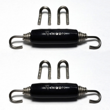 Picture of Stainless Bros Spring Tab Kit - 5 Pack SS304 5 Springs 10 Hooks and 5 Black Silicone Sleeves