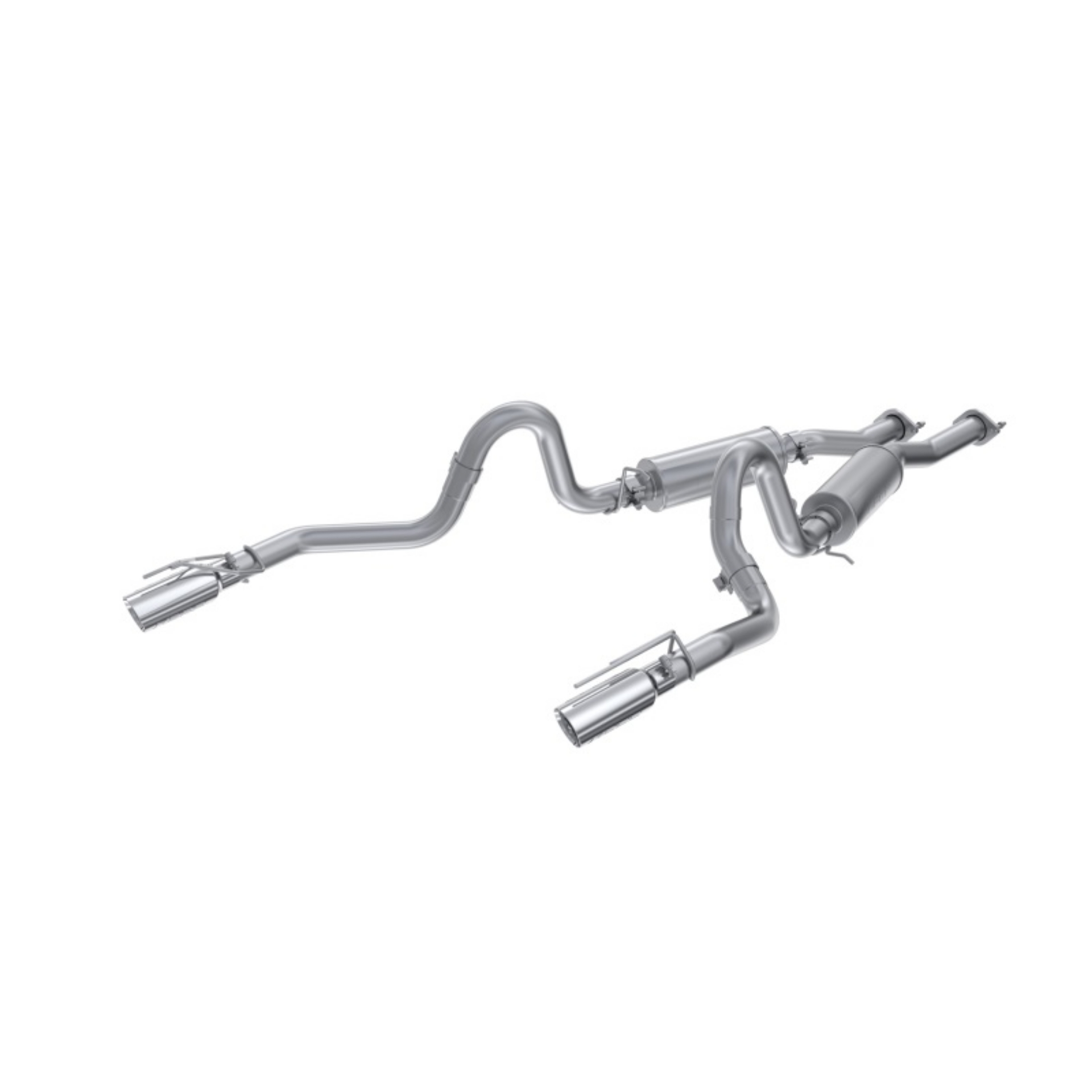 Picture of MBRP 99-04 Ford Mustang GT-Mach 1 2-5in Dual Split Rear AL Catback Exhaust w- 3-5in Dual Wall Tips