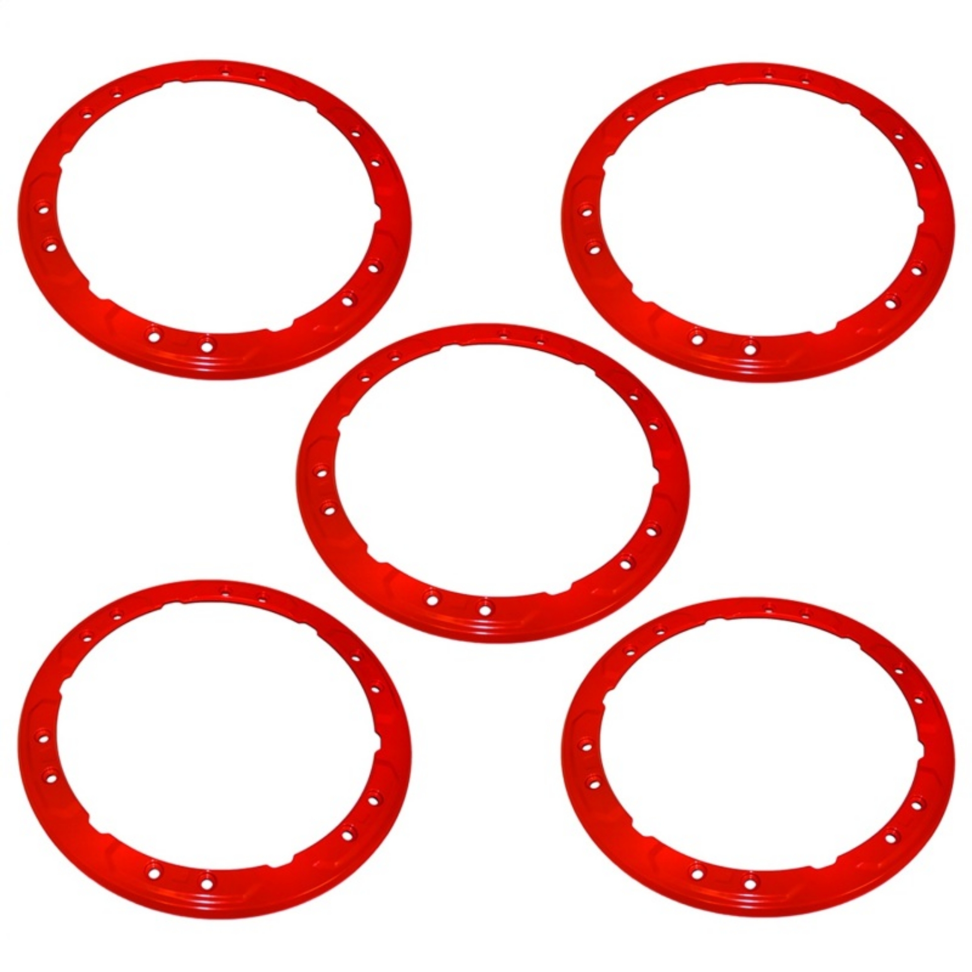 Picture of Ford Racing 2021+ Ford Bronco Functional Bead Lock Ring Kit - Red