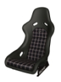 Picture of Recaro Classic Pole Position ABE Seat - Black Leather-Classic Checkered Fabric