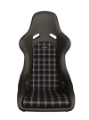 Picture of Recaro Classic Pole Position ABE Seat - Black Leather-Classic Checkered Fabric