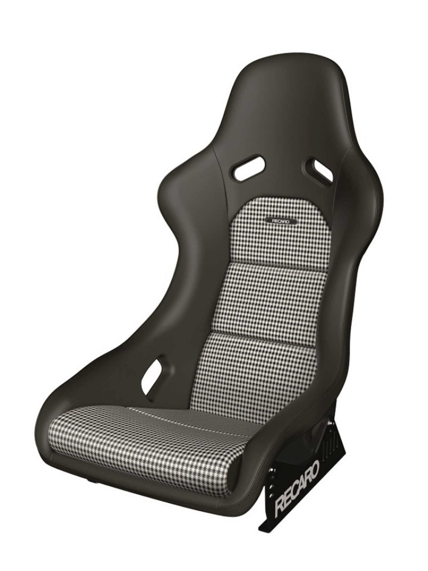 Picture of Recaro Classic Pole Position ABE Seat - Black Leather-Pepita Fabric