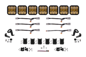 Picture of Diode Dynamics SS5 Pro Universal CrossLink 7-Pod Lightbar - Yellow Combo