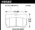 Picture of Hawk Lexus 06-07 GS300- 06-08 IS250 HPS Street Rear Brake Pads