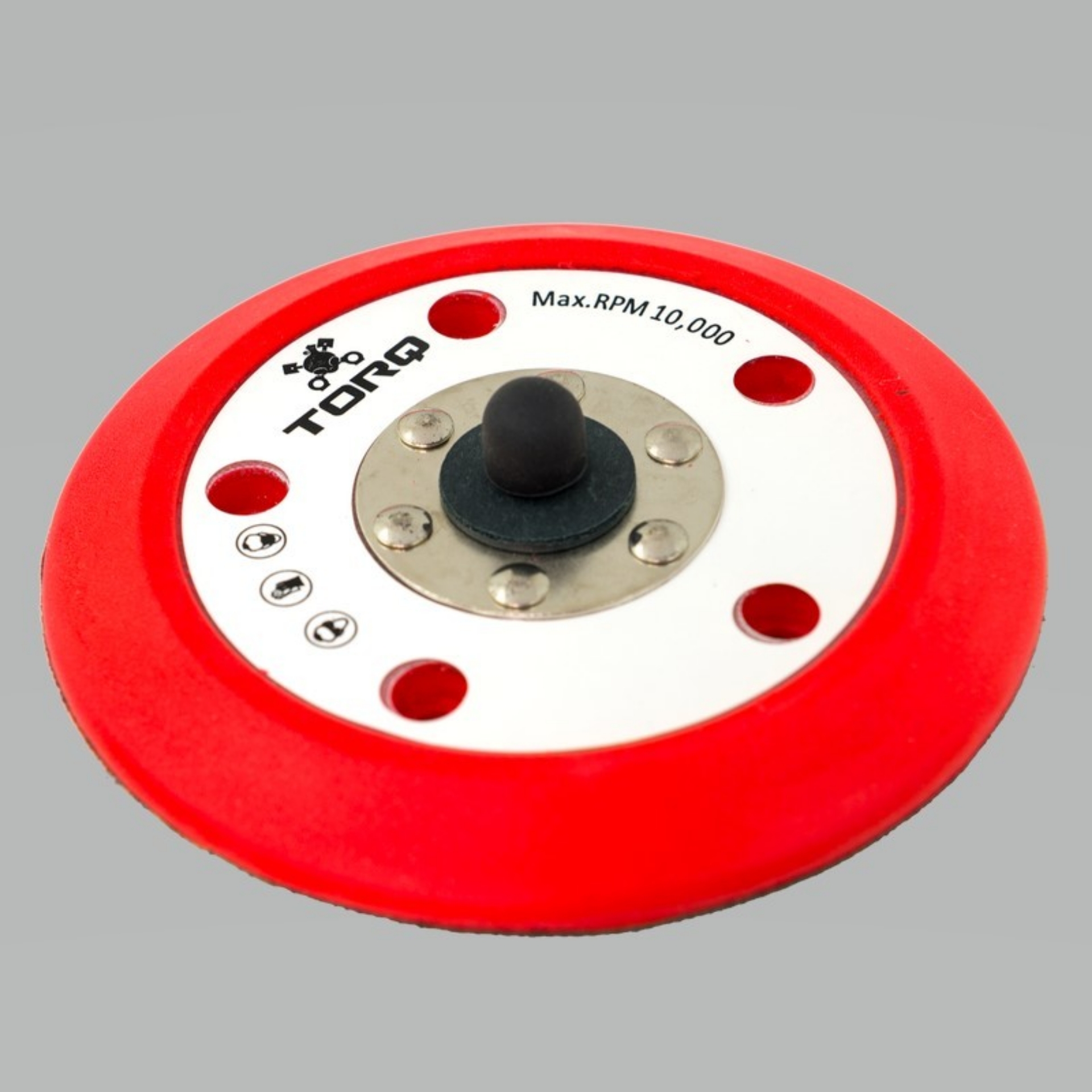 Picture of Chemical Guys TORQ R5 Dual-Action Red Backing Plate w-Hyper Flex Technology - 6in