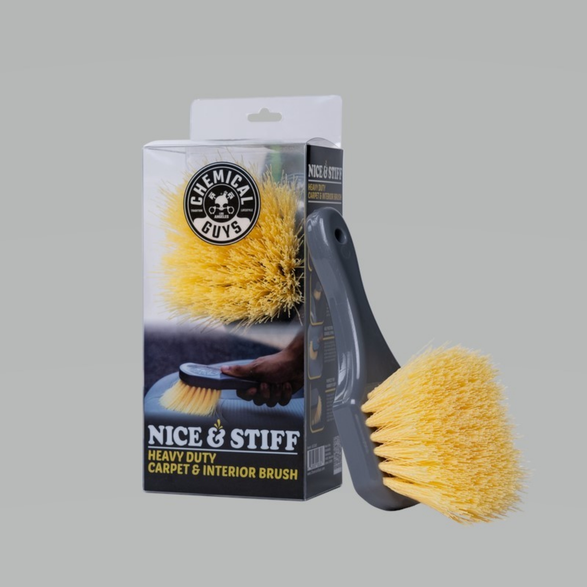 Picture of Chemical Guys Stiffy Brush For Carpets & Durable Surfaces - Yellow