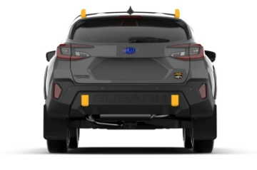 Picture of Rally Armor - 2024 Subaru Crosstrek Wilderness Only Black UR Mud Flap W-Grey Logo-No Drilling Req