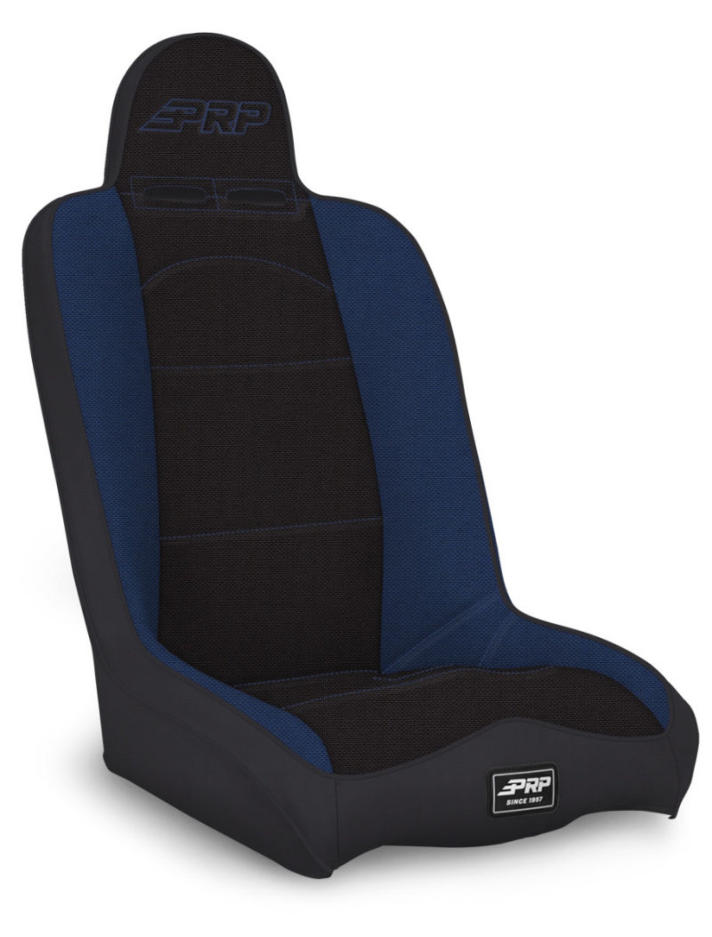 Picture of PRP Daily Driver High Back Suspension Seat Two Neck Slots - Black - Blue