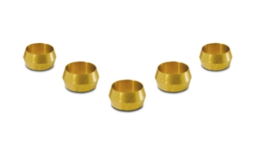 Picture of Vibrant 5-8in Brass Olive Hardline Tubing Inserts 2 Pack