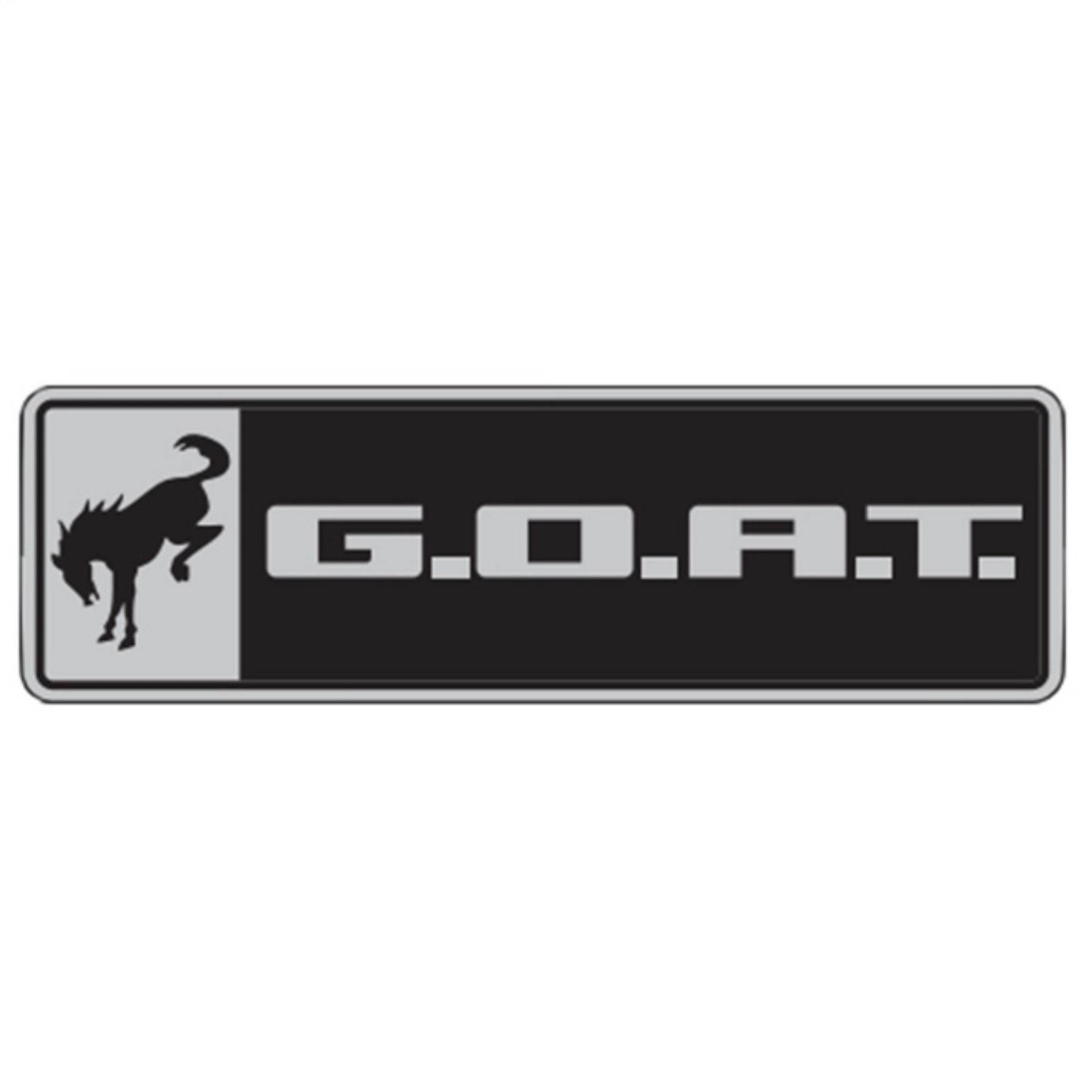 Picture of Ford Racing Bronco-Bronco Sport G-O-A-T- Badge - Black-Chrome