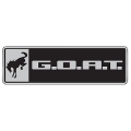 Picture of Ford Racing Bronco-Bronco Sport G-O-A-T- Badge - Black-Chrome